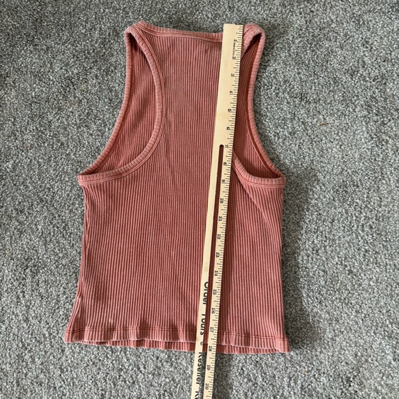 Mustard seed top womens large pink ribbed crop tank top casual‎ summer vacation - Picture 9 of 10
